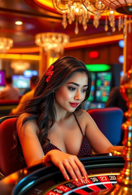 Studio live dealer Lightning Baccarat dengan kartu dan pengali petir di layar kargototo